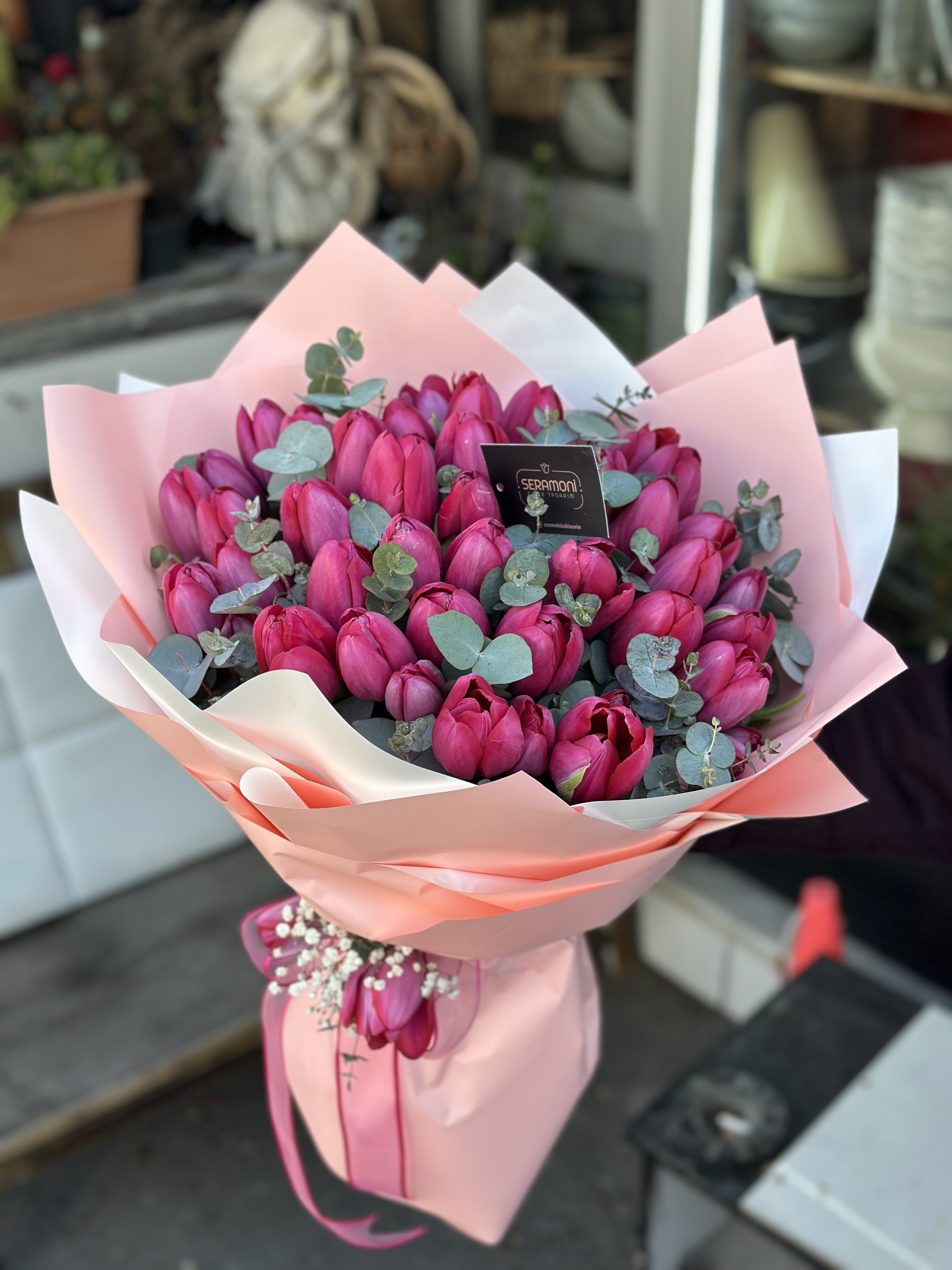 Pembe Lale Buketi 